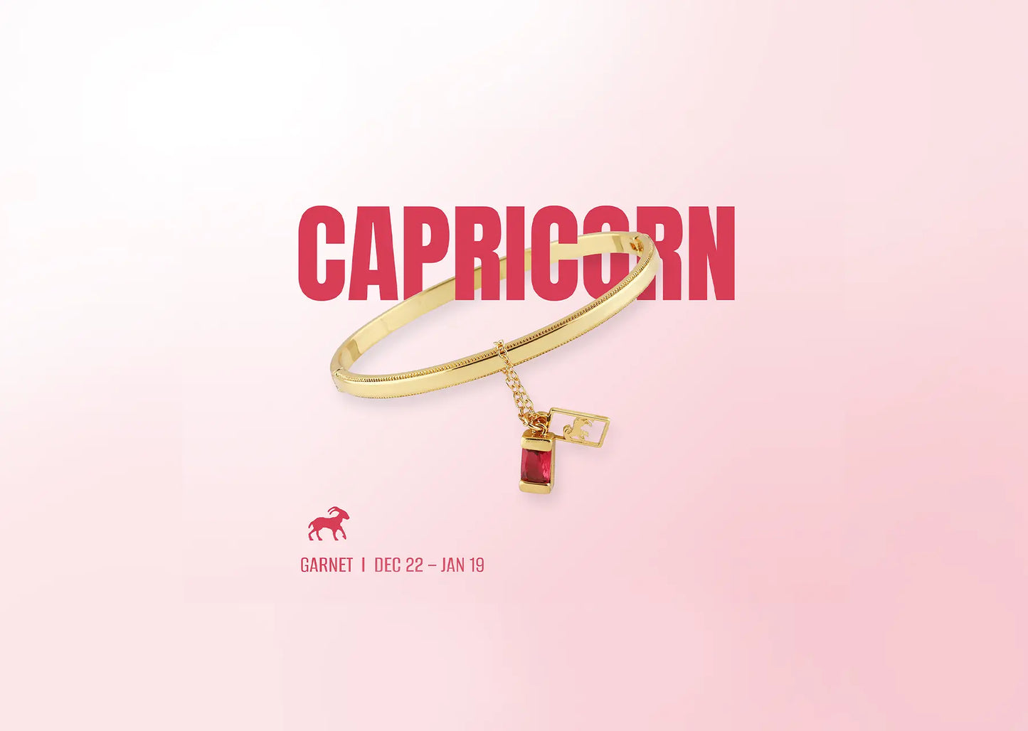 Capricorn Zodiac Bangle Bracelet