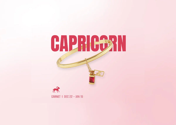 Capricorn Zodiac Bangle Bracelet