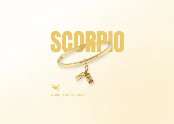 Scorpio Zodiac Bangle Bracelet