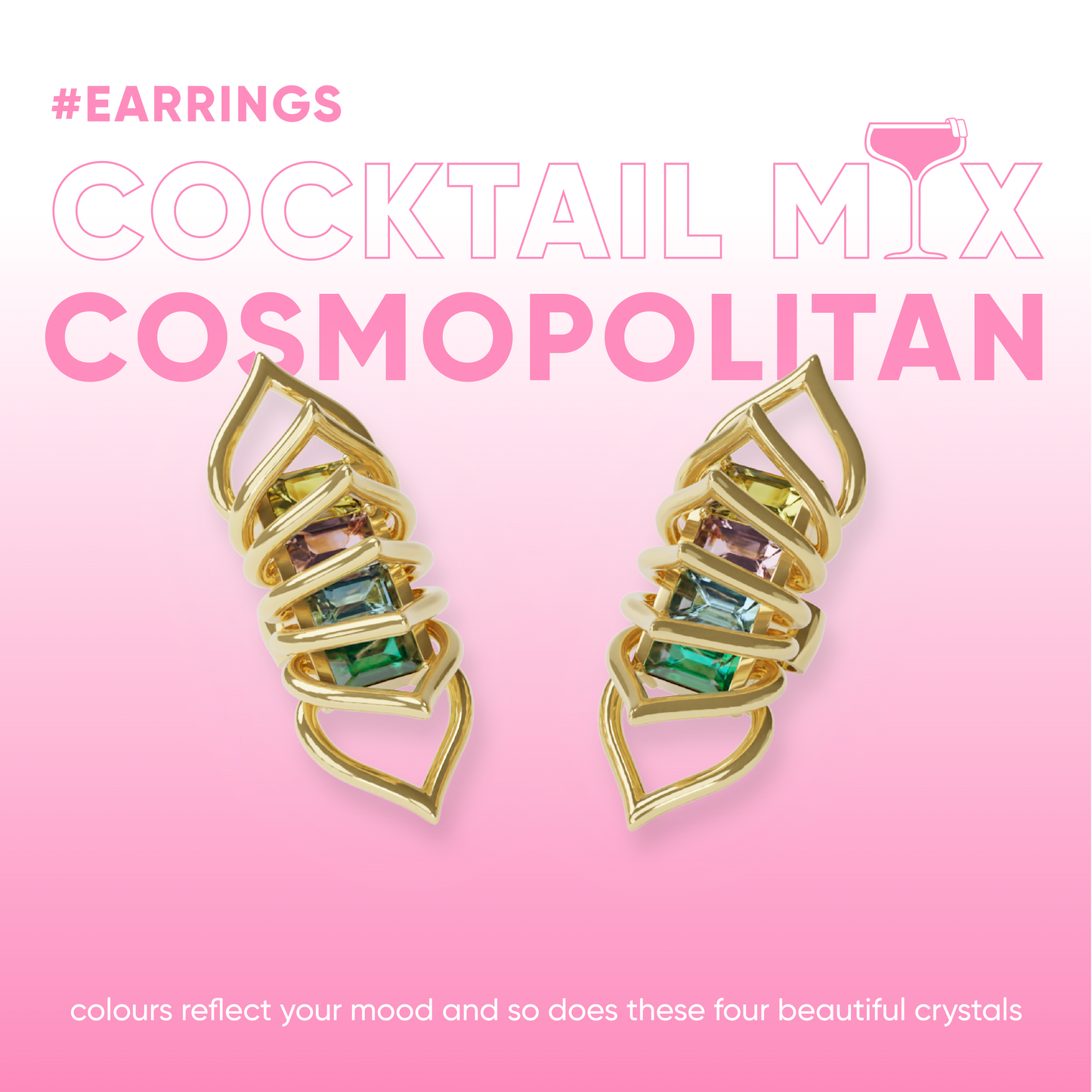 Cocktail Mesh Earrings