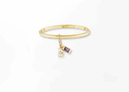 Aquarius Zodiac Bangle Bracelet
