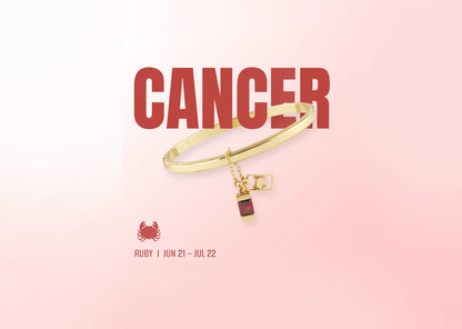 Cancer Zodiac Bangle Bracelet