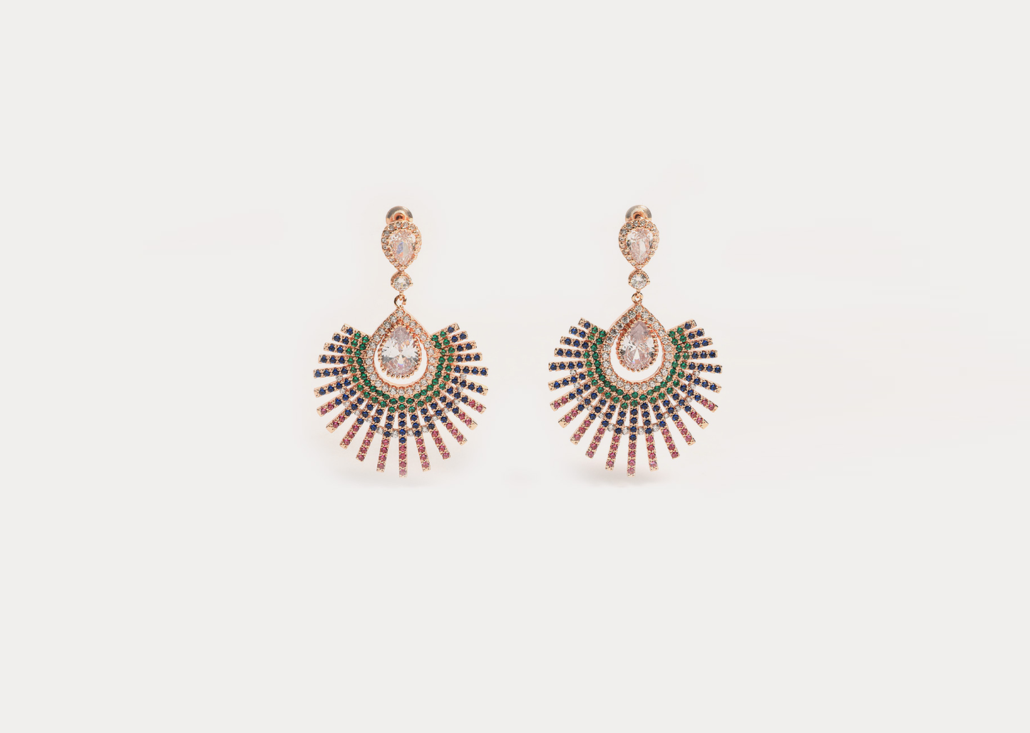 Peacock Danglers - Regal Grace