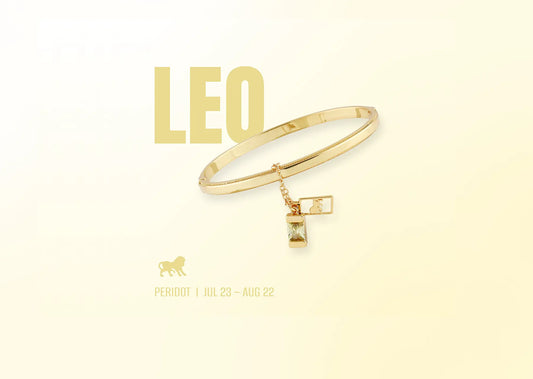 Leo Zodiac Bangle Bracelet