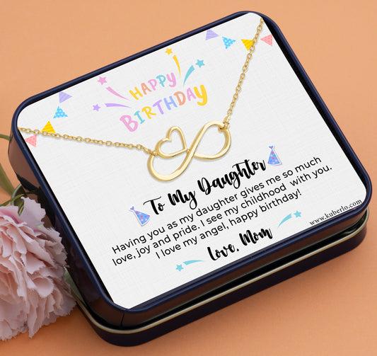 To My Daughter - Happy Birthday Gift Statement Necklace