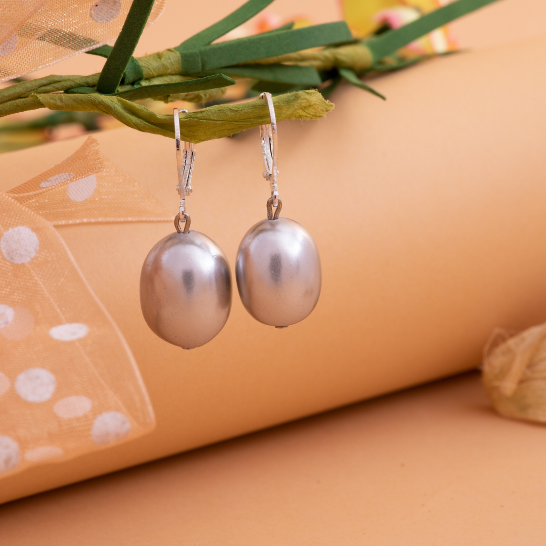 Grey Pearl Pendant Set
