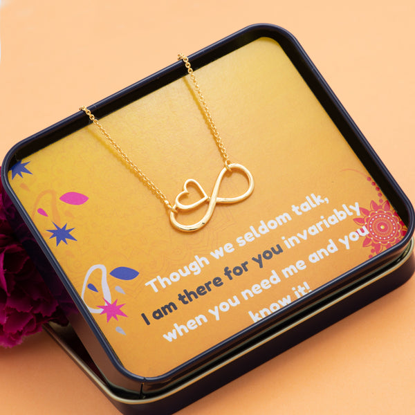 I'm there for you My Sister Statement Necklace - Rakshabandhan Gift