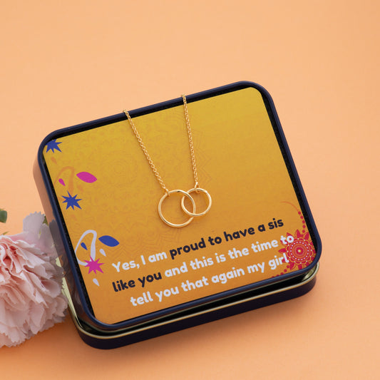 Proud to have a Sister like You Statement Necklace - Rakshabandhan Gift