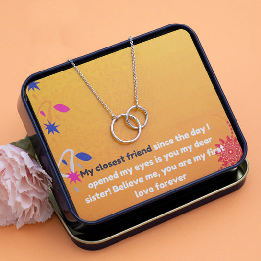 My Closest Friend is My Sister Statement Necklace