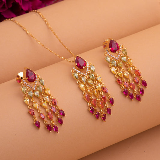 Rain drop Necklace Set