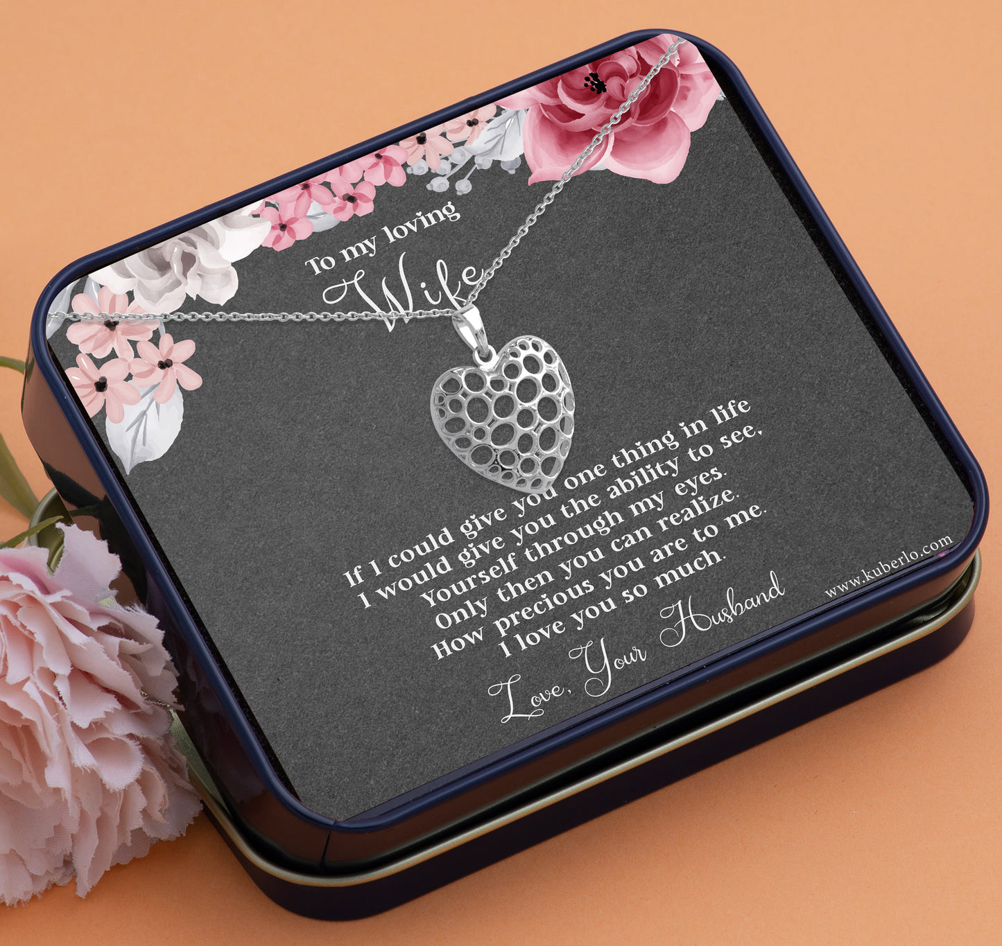 To My Loving Wife Statement Necklace
