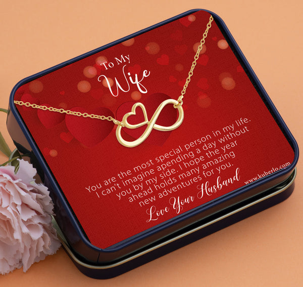 To My Wife - New Adventures with You Gift Statement Necklace