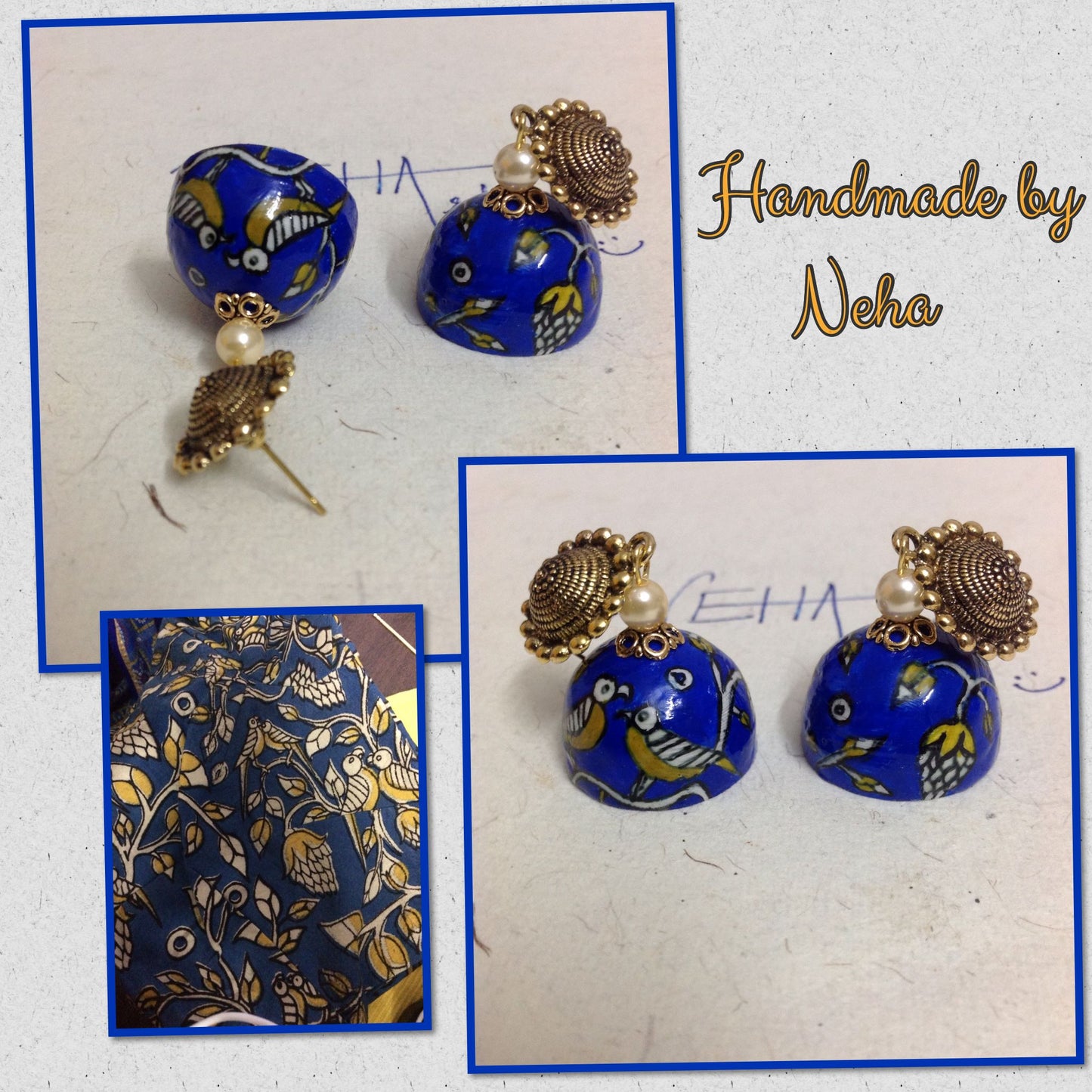 Custom Made Jumka earrings - Kuberlo - Best Gift for - Imitation Jewellery - Designer Jewellery - one gram gold - fashion jewellery