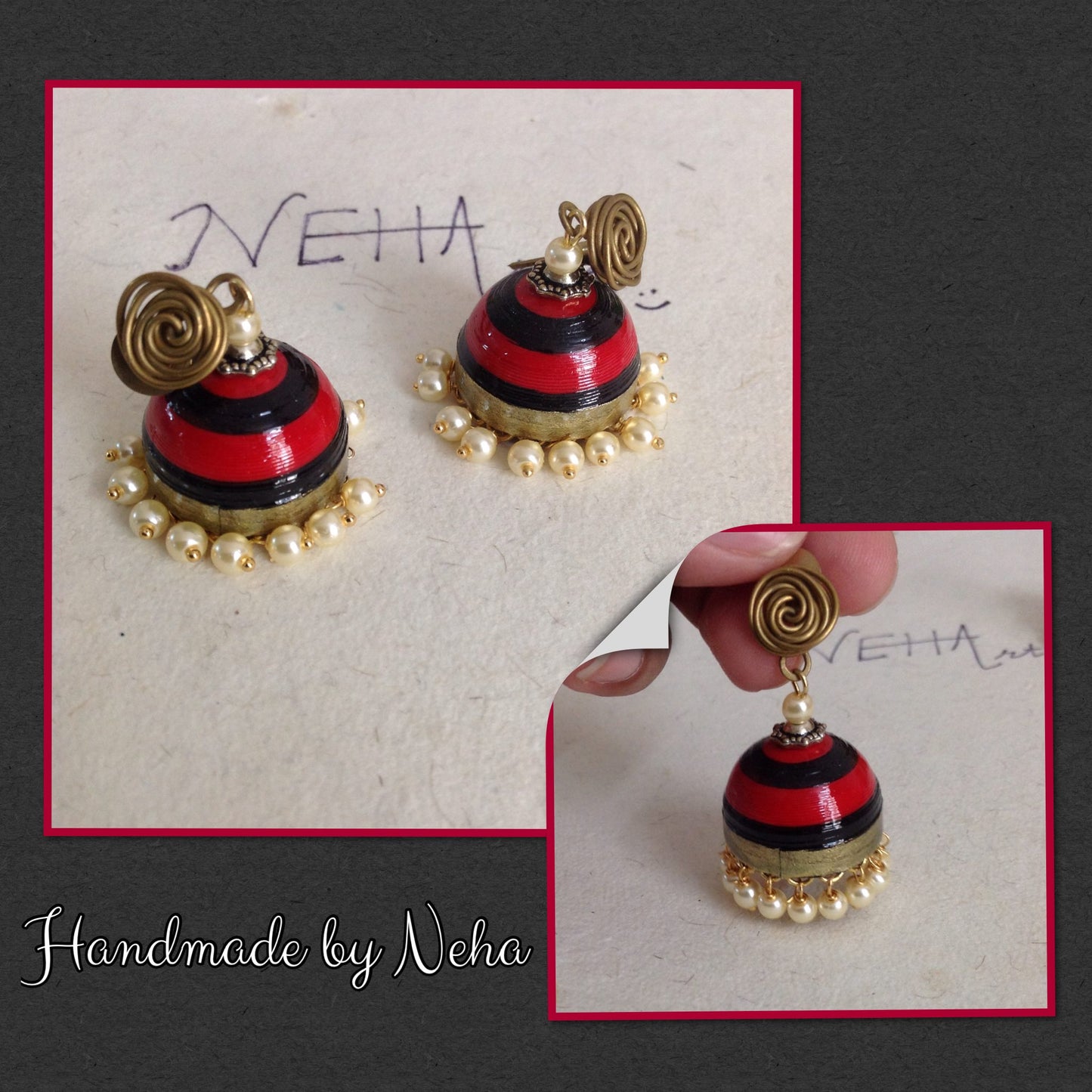 Custom Made Jumka earrings - Kuberlo - Best Gift for - Imitation Jewellery - Designer Jewellery - one gram gold - fashion jewellery