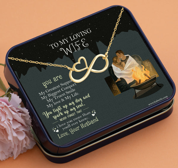 To My Wife - Love you more than you'll ever know Gift Statement Necklace