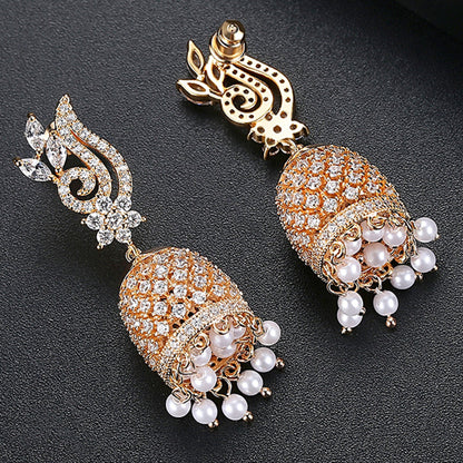 Tanoor Jhumka Earrings - Kuberlo - Best Gift for - Imitation Jewellery - Designer Jewellery - one gram gold - fashion jewellery