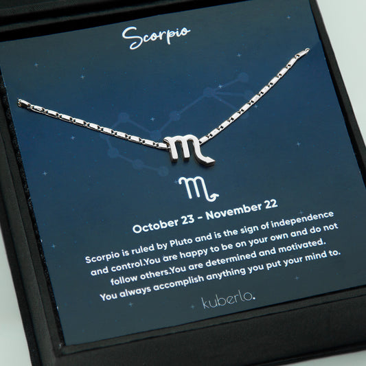 Scorpio ( Oct 23 - Nov 21 ) Silver - Kuberlo - Best Gift for - Imitation Jewellery - Designer Jewellery - one gram gold - fashion jewellery