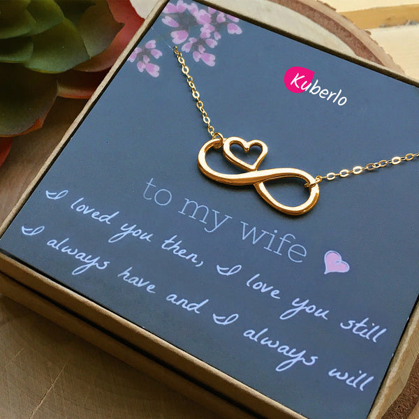 To my Wife, Forever Love Necklace Gift for her Anniversary gift Love n – LB  Diamond Store