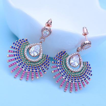 Peacock Dangler Earrings - Kuberlo - Best Gift for - Imitation Jewellery - Designer Jewellery - one gram gold - fashion jewellery