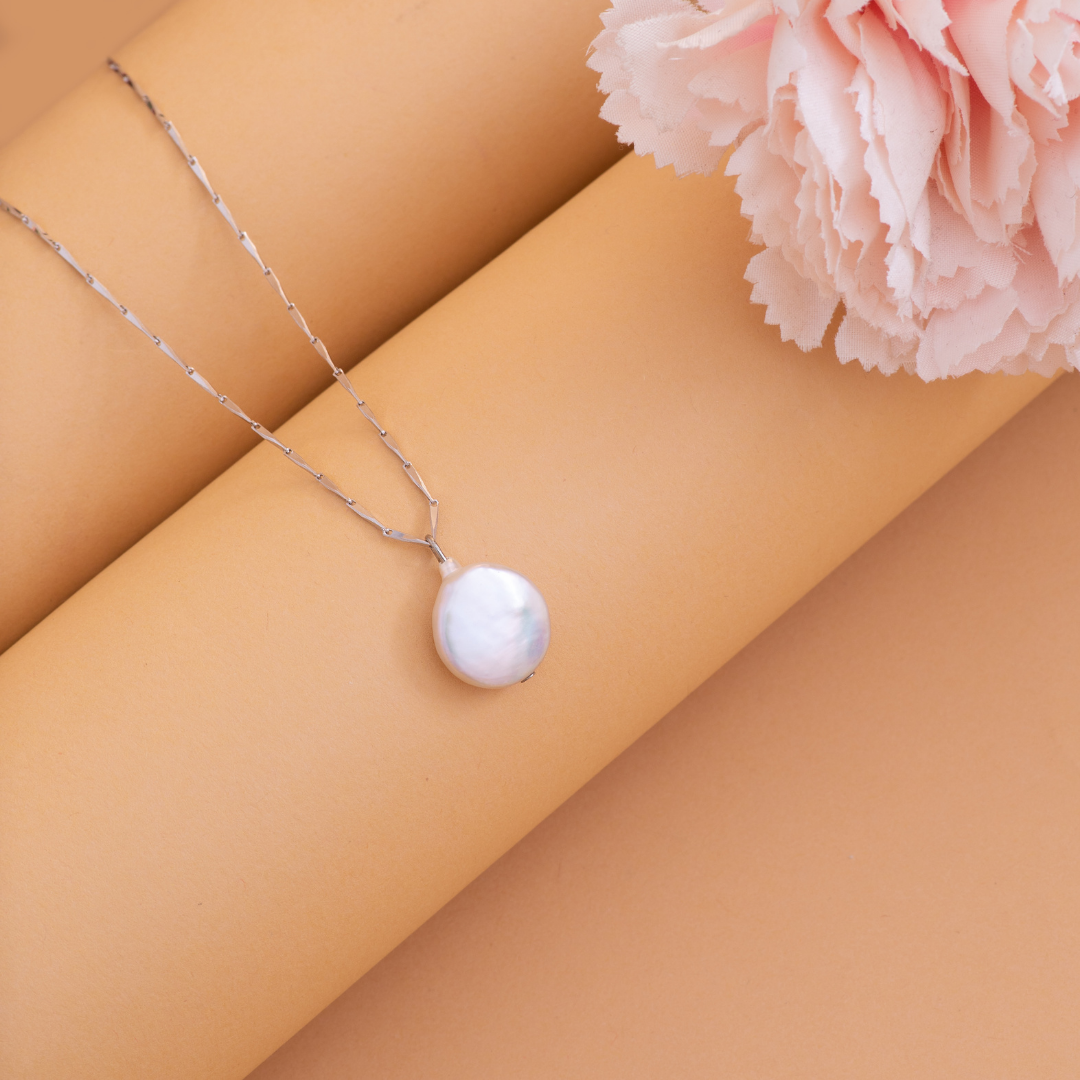 Drop Pearl Pendant Set