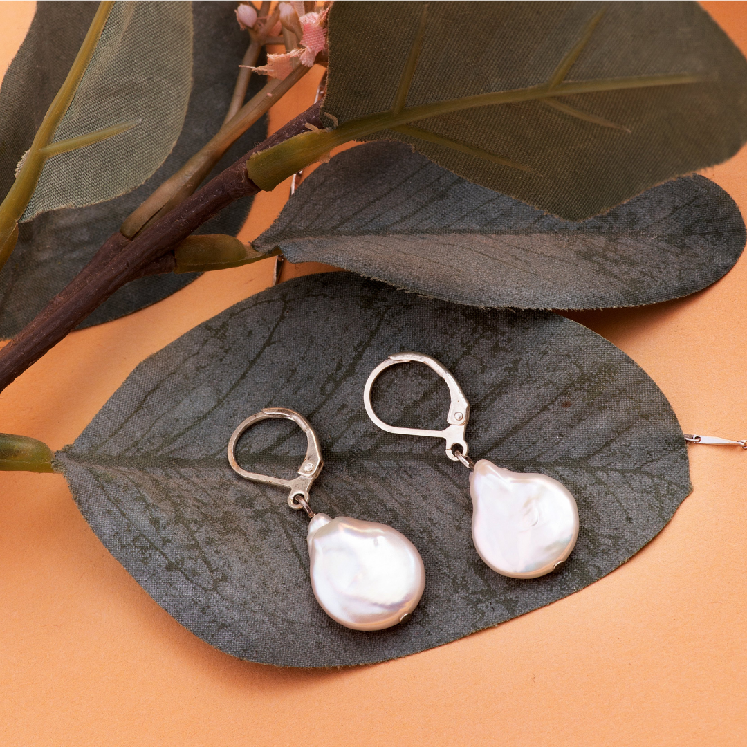 Drop Pearl Pendant Set