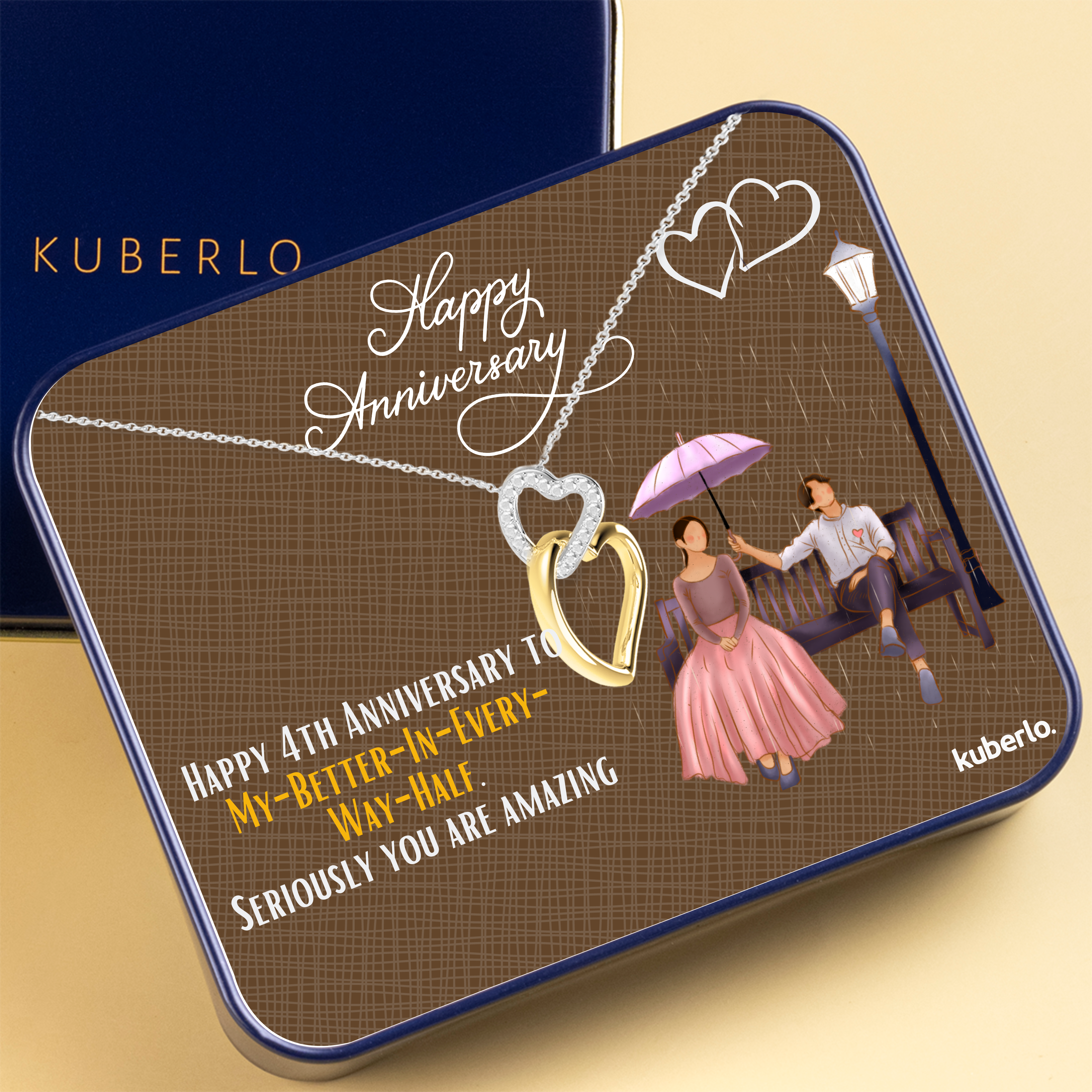 4th Anniversary Card Couples 4 Year Anniversary India  Ubuy