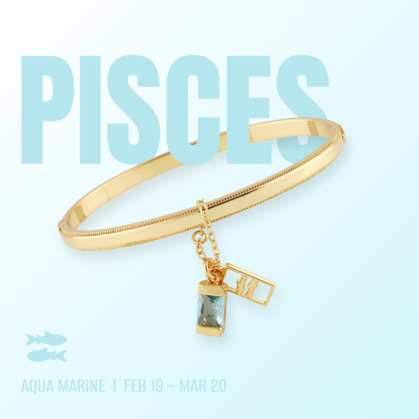 Pisces Bangle Bracelet ( Feb 19 - Mar 20 ) - Dear Wife