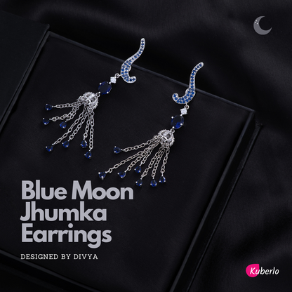 Blue Moon Jhumka Earrings