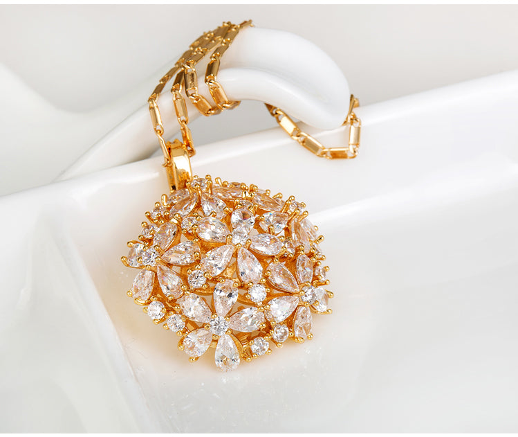 Floral Pendant Gold - Kuberlo - Best Gift for - Imitation Jewellery - Designer Jewellery - one gram gold - fashion jewellery