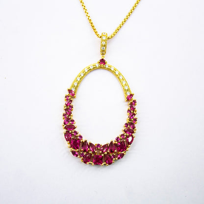 Gift Kanoor Ruby Dangler Pendant - Kuberlo - Best Gift for - Imitation Jewellery - Designer Jewellery - one gram gold - fashion jewellery