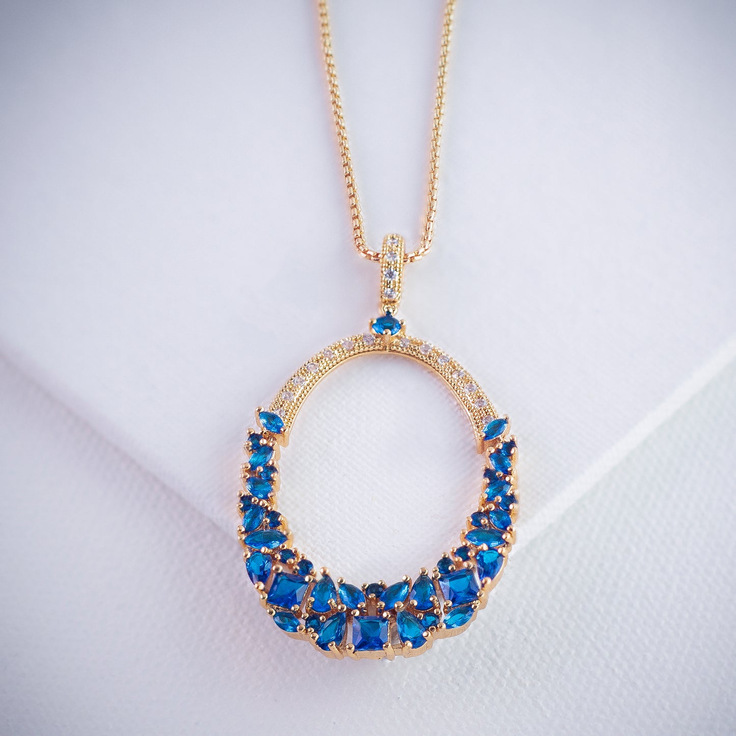 Gift Kanoor Pendant - Blue - Kuberlo - Best Gift for - Imitation Jewellery - Designer Jewellery - one gram gold - fashion jewellery