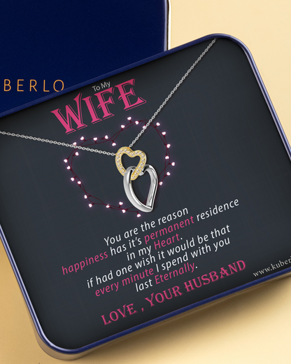 My Dear Wife - Reason for Happiness Gift Statement Necklace. V2