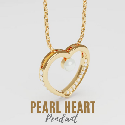 1st Anniversary – To the Love of My Life – Pearl Heart Pendant