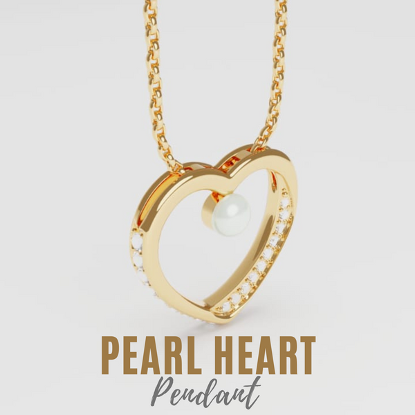 1st Anniversary – To the Love of My Life – Pearl Heart Pendant