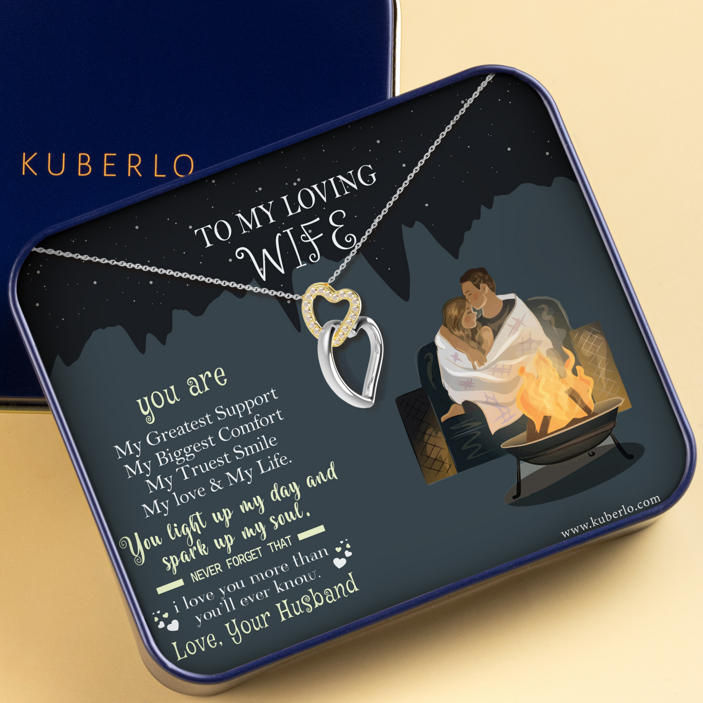 To My Wife - Love you more than you'll ever know Gift Statement Necklace