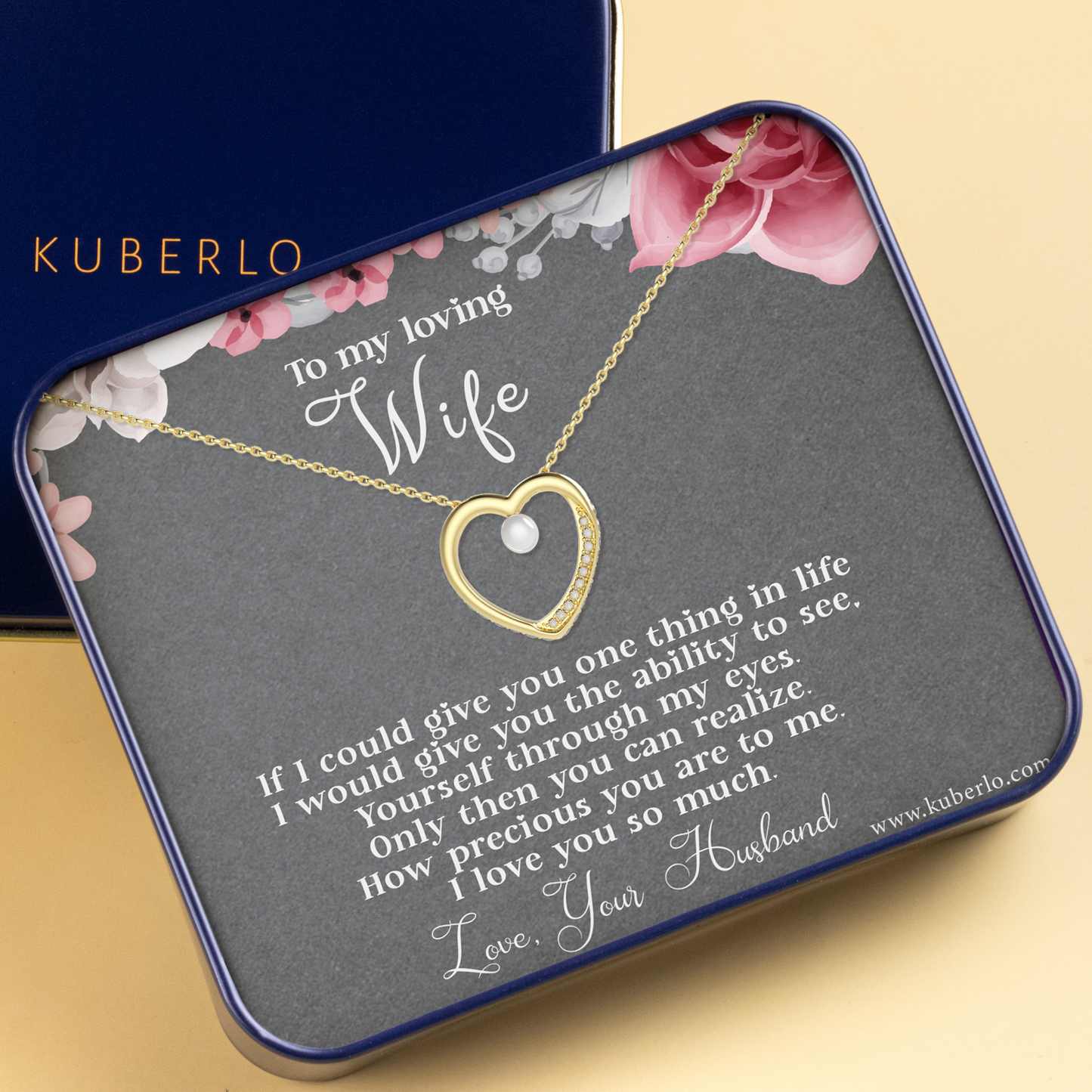 To My Loving Wife Statement Necklace