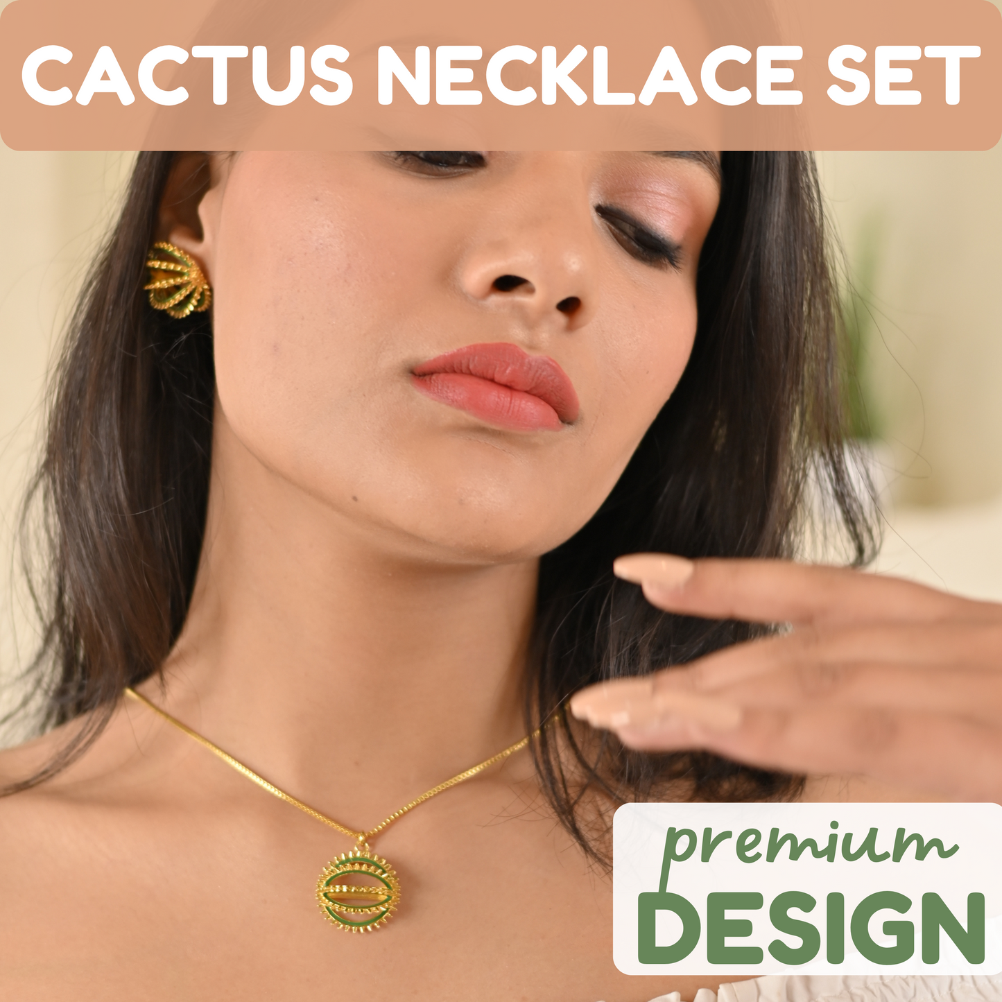 Cactus Necklace Set