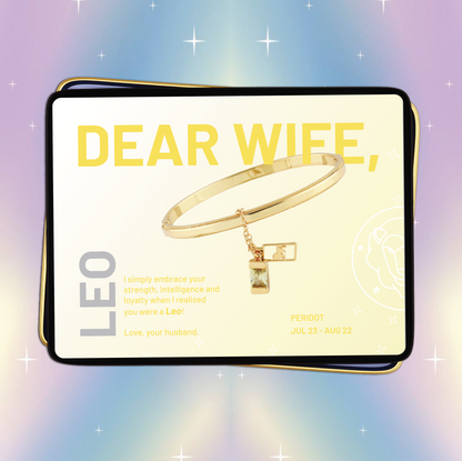 Leo Bangle Bracelet ( July 23 - August 22 ) - Dear Wife
