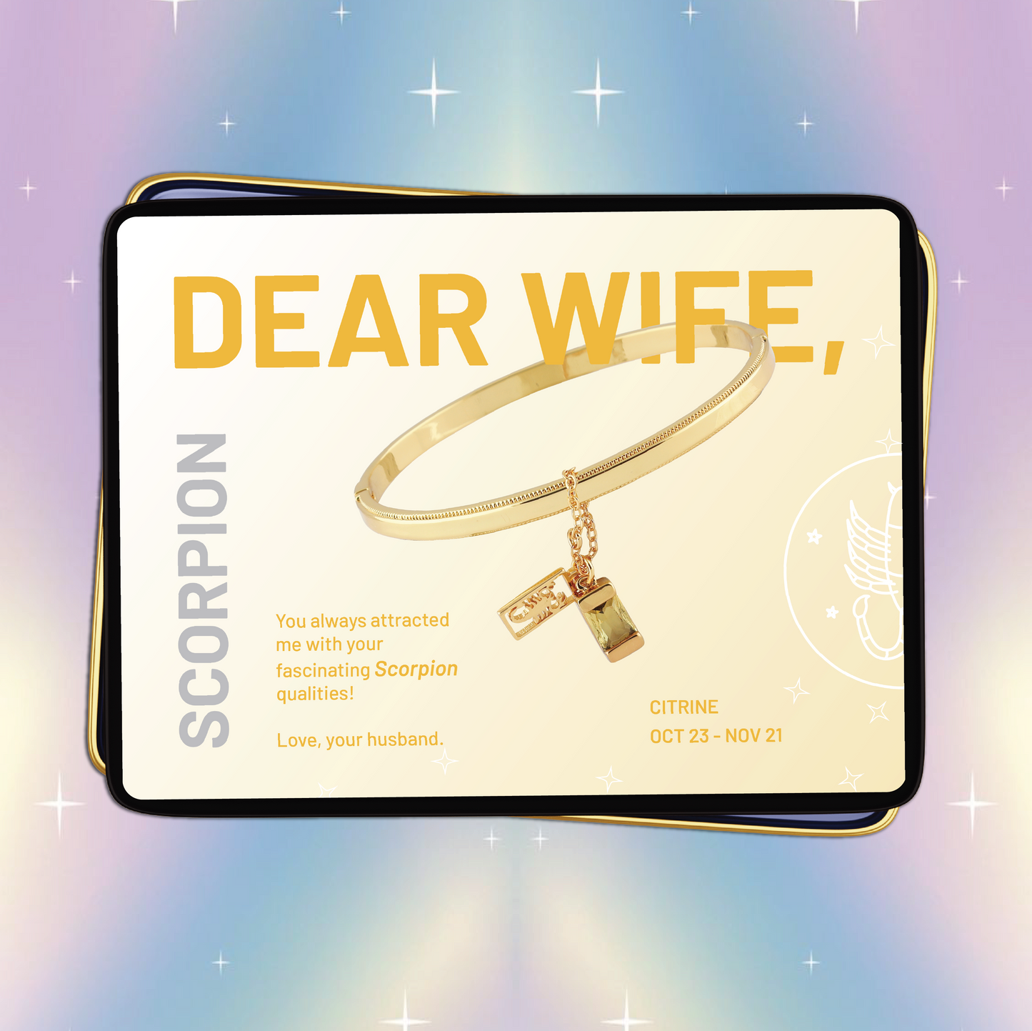 Scorpio Bangle Bracelet ( Oct 23 - Nov 21 ) - Dear Wife
