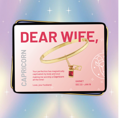 Capricorn Bangle Bracelet ( Dec 22 - Jan 19 ) - Dear Wife