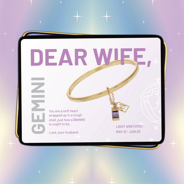 Gemini Bangle Bracelet ( May 21 - Jun 20) - Dear Wife