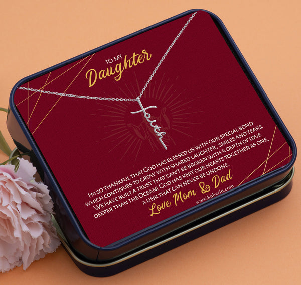 Jesus - Daughter - Thankful to God Gift Statement Necklace