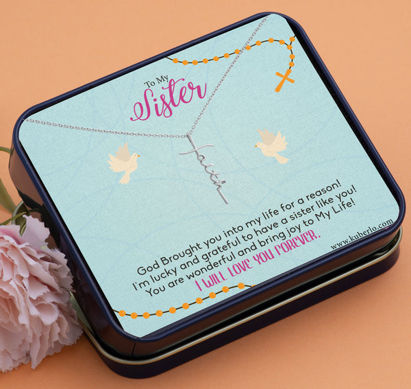 Jesus - Sister - Love you Forever Sister Gift Statement Necklace