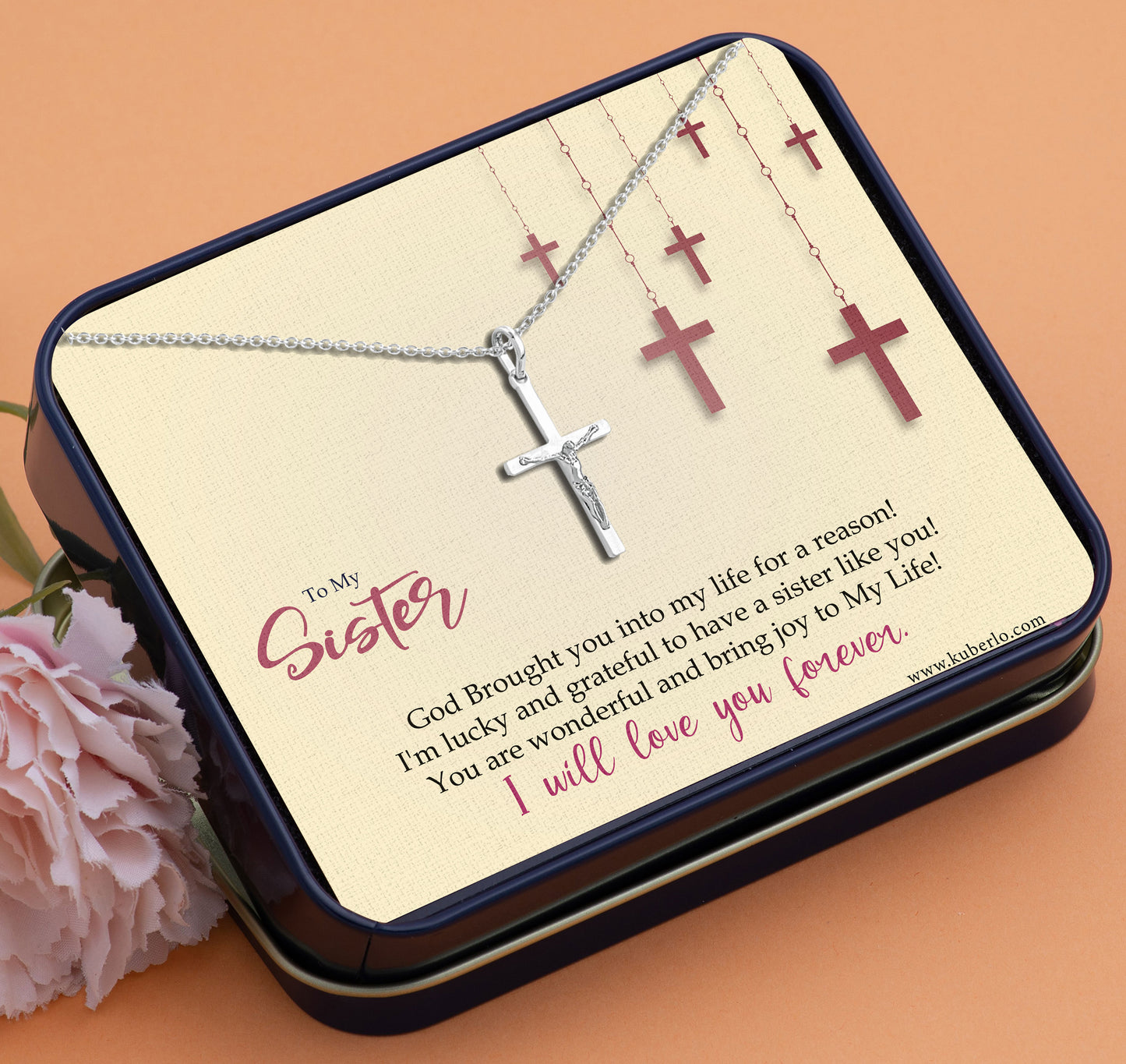 Jesus - Sister - Lucky to have a Sister like you Gift Statement Necklace