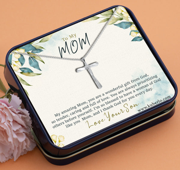 Jesus - Mom - Thank God for you everyday Gift Statement Necklace