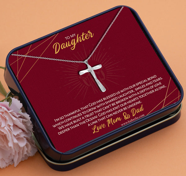 Jesus - Daughter - Thankful to God Gift Statement Necklace